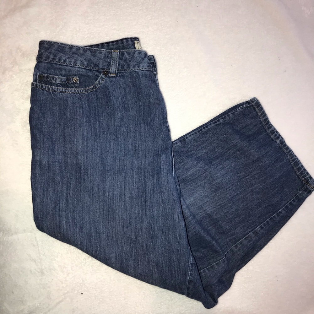 L.L. Bean Classic Fit high rise cropped jeans 14 - Picture 6 of 6